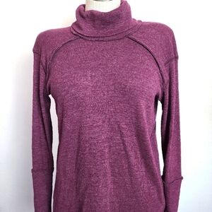 We The Free People | Split Back Turtleneck  Plum Color  Women's Top Size XS